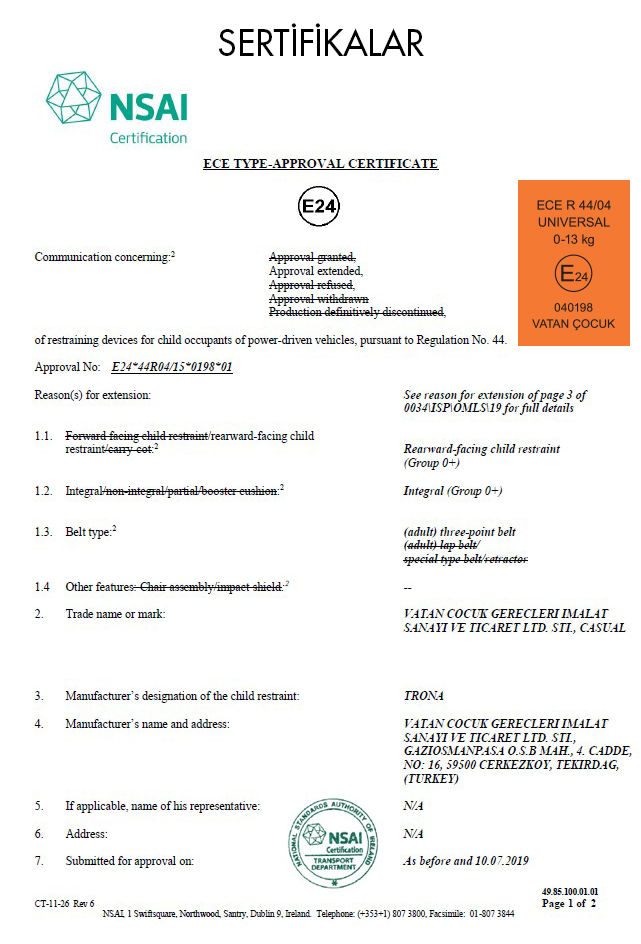 I-Size certified car seat