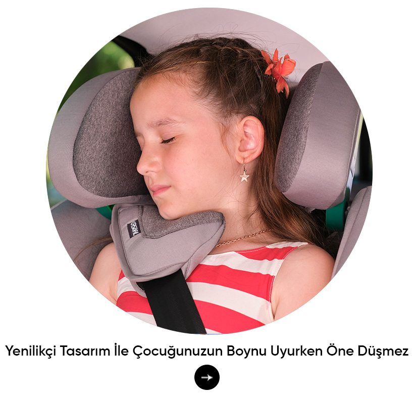 casual oto koltuğu ile çocuğunuz uyurken boynu öne düşmez
