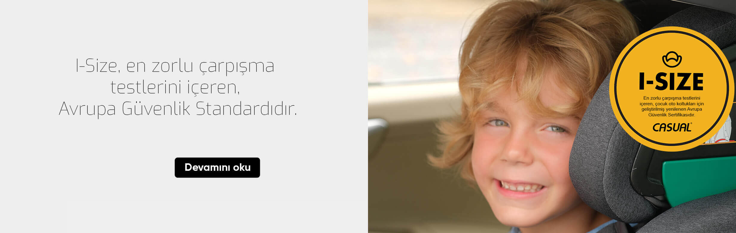 casual i-size avrupa güvenlik standardı