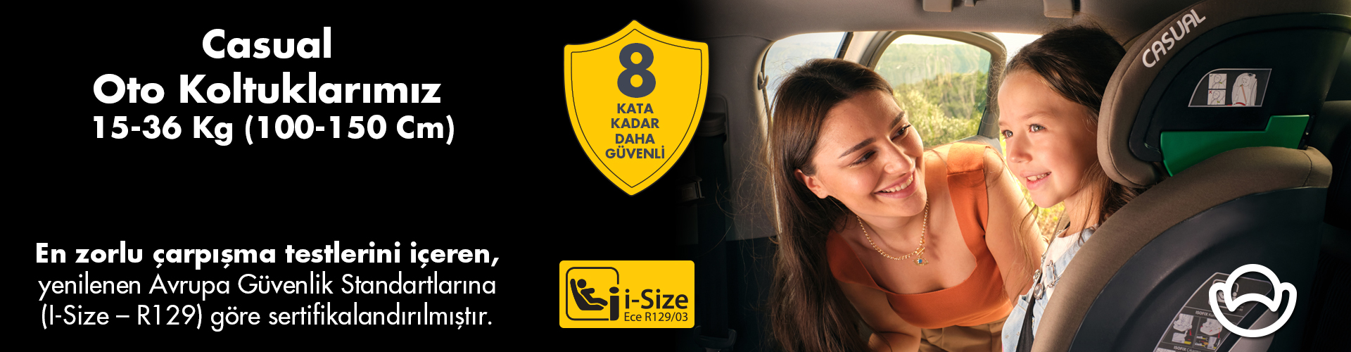 Casual Çocuk Oto Koltuğu 100-150 cm / 15-36 kg